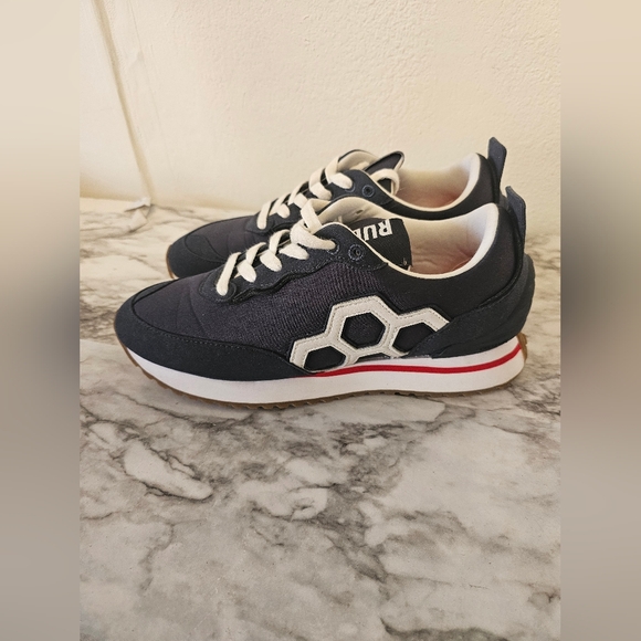 Rudis Mens Street Adult Lifestyle Shoes Sneakers Sz 6.5 Black White  Women Sz 8